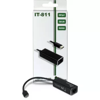 Inter-Tech Argus IT-811 - Adaptador de red - USB-C - Gigabit Ethernet - Negro (88885438)
