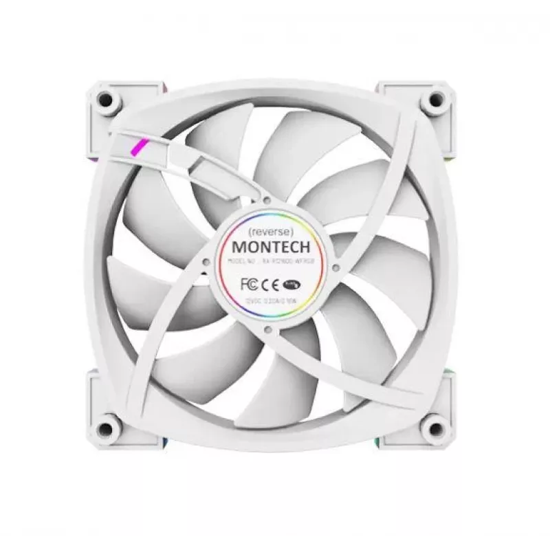 Montech RX120 PWM ventilador para caja de ordenador 12 cm blanco 3 uds.