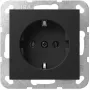 Mecanismo de toma de corriente Schuko Gira System 55 4188005 para montaje modular, negro