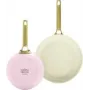 Set de sartenes GreenPan CC008482-001 — aluminio, 20 cm y 26 cm, verde/rosa