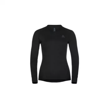 Odlo BL TOP Cuello redondo manga larga ACTIVE WARM ECO Camiseta de mujer, talla S, negra