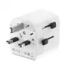 Fuente de alimentación de viaje GEMBIRD TPA-EU1A1C20-01-W 20W, USB-A 18W + USB-C 20W, toma Schuko, entrada 100–250 V