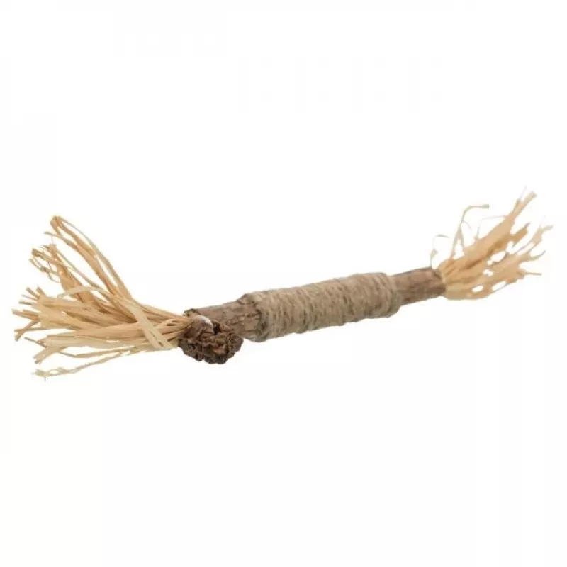 Caña para gatos Trixie TX-42435 Matatabi con borlas, madera 240 mm, material de yute