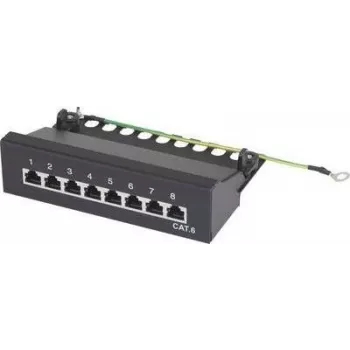 Patch panel para rack Renkforce 8 puertos CAT6 1U (modelo 001485574)