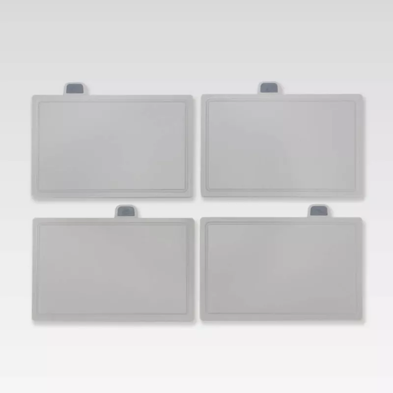 Maestro MR-1412-GREY juego de cuchillos con taco y juego de tablas de cortar, gris