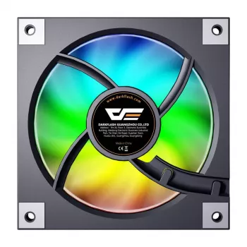 Ventilador de caja de PC Darkflash DM20 negro de 120 mm, conector de 3 pines, flujo de aire estándar