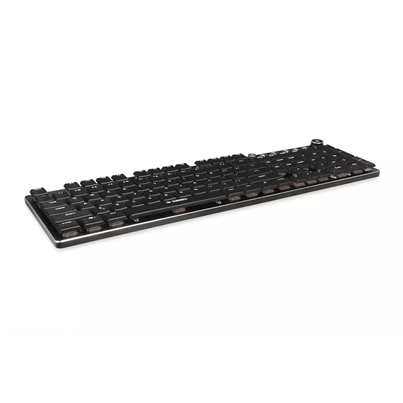 iBOX Aurora K-6 IKGMK6 teclado gaming mecánico de perfil bajo, con cable + RF inalámbrico + Bluetooth, switches KRGD Red, retroiluminación LED, QWERTY inglés, negro