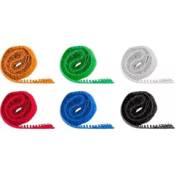 Goobay 70350 Organizador de cables soporte para cables Pasillo Negro - Azul - Verde - Naranja - Rojo - Blanco 6 uds. (70350)