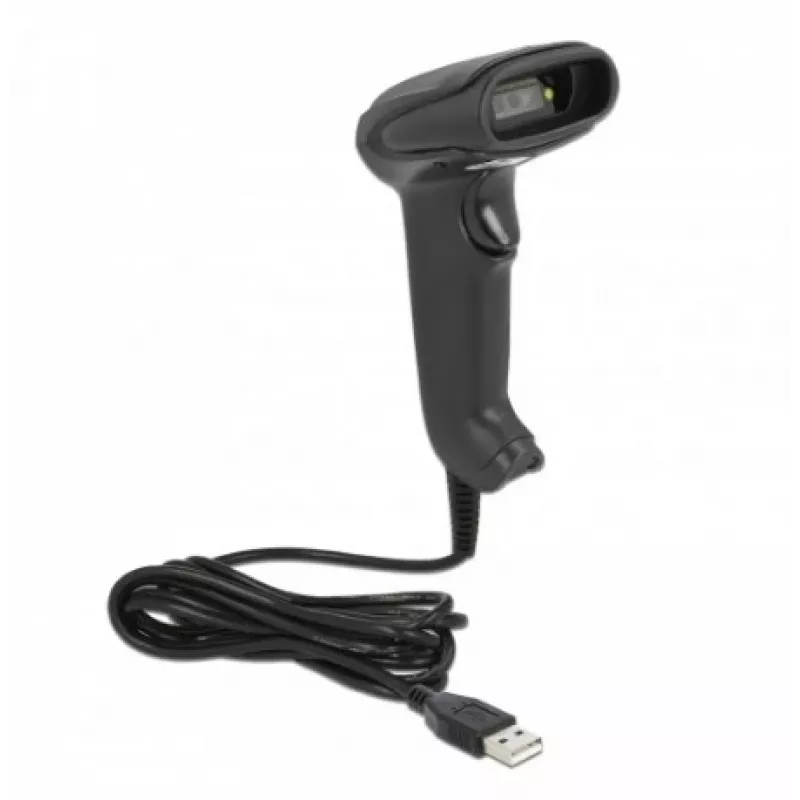 Lector de códigos de barras portátil DeLOCK USB 1D 2D versión alemana
