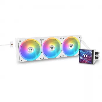 Refrigeración líquida todo en uno THERMALTAKE MAGFloe 420 Ultra ARGB con ventiladores de 140 mm, 500–2000 rpm, blanco