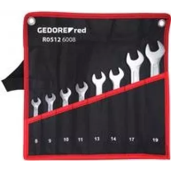 Gedore rojo R05126008 Juego de llaves fijas dobles, cortas, 8 uds., SW6-22
