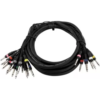 Multicore de audio Omnitronic 8xjack a 16xjack mono 15 m