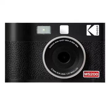 Cámara instantánea Kodak Mini Shot 2 Era — cámara instantánea portátil con impresora integrada, negra