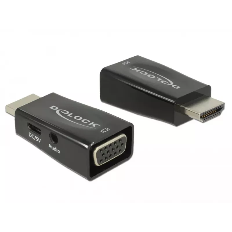 Adaptador DeLOCK 65901 HDMI A a VGA y audio de 3,5 mm negro