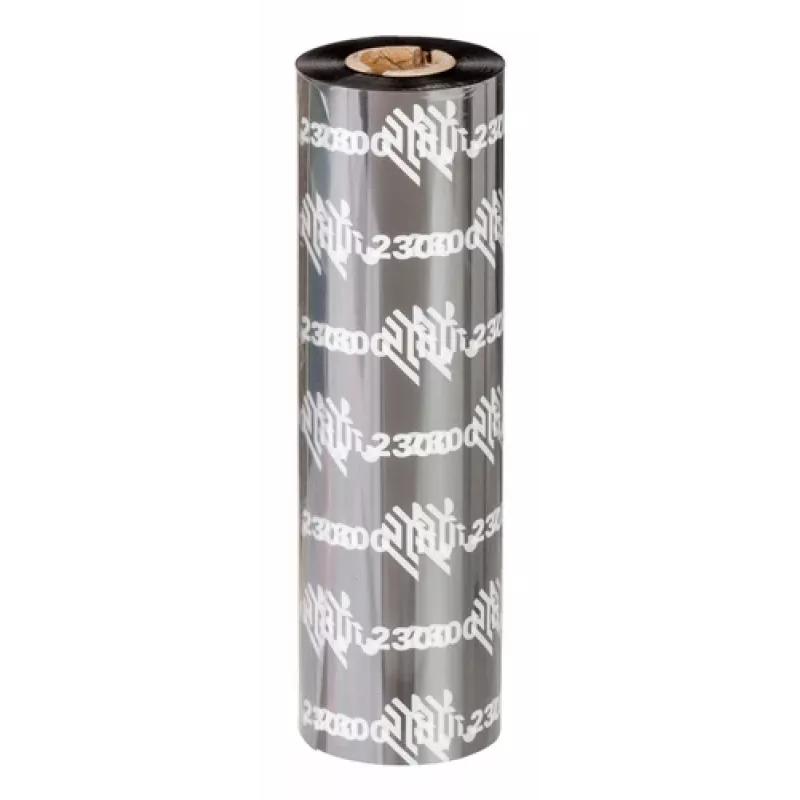 Zebra 2300 Cinta de cera 450 m Negro