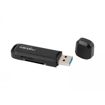 Lector de tarjetas NATEC Scarab 2 USB 3.2 Gen 1 Type-A — compatible con MicroSD/SD, 5000 Mbit/s, negro
