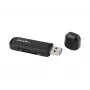 Lector de tarjetas NATEC Scarab 2 USB 3.2 Gen 1 Type-A — compatible con MicroSD/SD, 5000 Mbit/s, negro