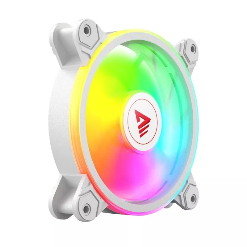 SAVIO FAN-01 WHITE pack de 4 ventiladores ARGB de 120mm con controlador y mando a distancia