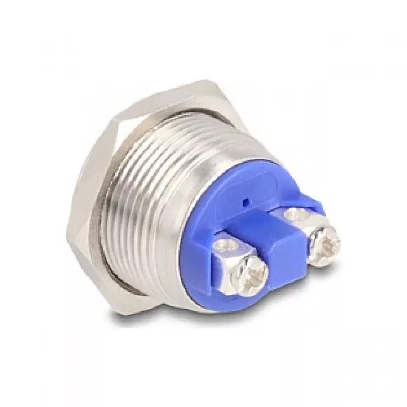 Pulsador DELOCK 19 mm, 2 x borne de tornillo, modelo 22041