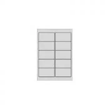 Avery Heavy Duty etiquetas láser - etiquetas de poliéster - plateado - 50,8 x 96 mm 200 uds. (20 hojas x 10) (L6012-20)