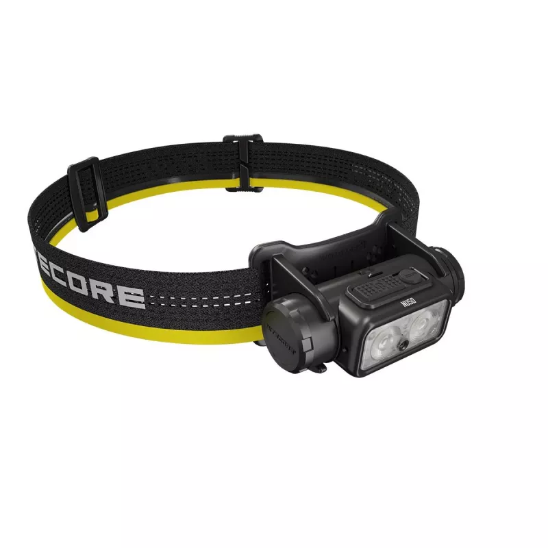 Linterna frontal Nitecore NU50 negra amarilla LED impermeable antichoque