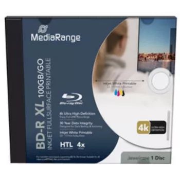 BD-R XL MediaRange MR520 100GB 4X - disco Blu-ray, capacidad XL de una capa