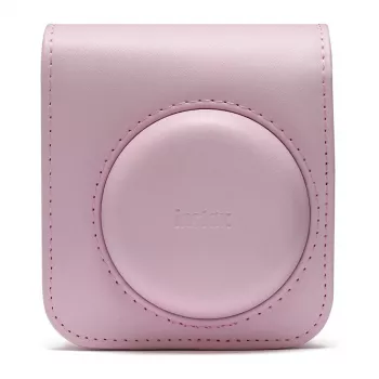 Funda compacta Fujifilm 4177084 rosa para Instax Mini 12 con correa de hombro