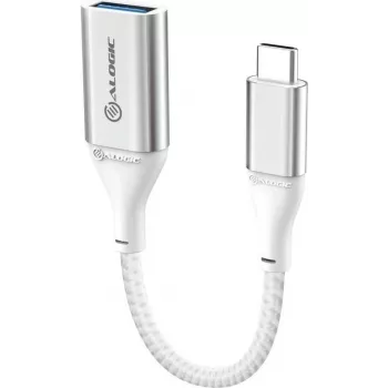 Alogic Super Ultra - Adaptador USB - USB-C de 24 pines (M) a USB Type-A (H) - USB 3.1 Gen 1 - 3 A - 15 cm - Plata (ULCAA-SLV)