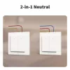Interruptor de luz AQARA H2 EU (4 botones, 2 canales) (WS-K08D) – interruptor de pared Zigbee y Thread con 2 relés