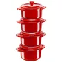 Staub Mini Cocotte Redonda, 4 uds. - 200 ml, Rojo