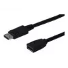 Digitus ASSMANN - Cable alargador DisplayPort - DisplayPort (M) - DisplayPort (H) - 2 m (DisplayPort 1.2) - moldeado - Negro (AK-340200-020-S)