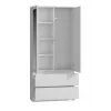 Armario ropero Topeshop SS-90 BIEL LUSTRO 5 baldas 2 puertas blanco