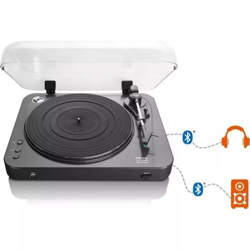 Tocadiscos con transmisión por correa Lenco LBT-120BK Negro Semiautomático