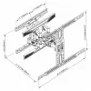 Soporte de pared para TV ART para LCD/LED 40–75 pulgadas hasta 45 kg, inclinable y orientable, altura 52–380 mm, máx. VESA 600x400