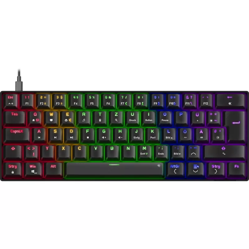 Teclado gaming mecánico Speedlink ATMOS RGB — diseño compacto, retroiluminación RGB