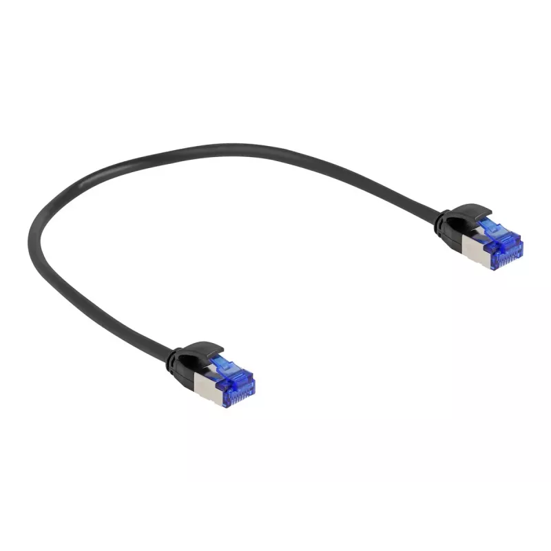 Cable de red DeLOCK RJ45 Cat.6A S/FTP fino 0,25 m negro