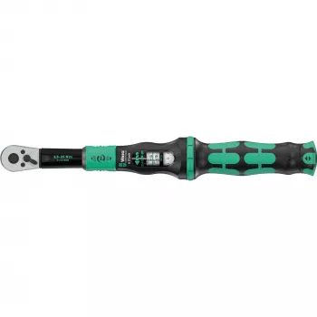 Llave dinamométrica con carraca reversible Click-Torque Lock A 5 negro/verde, salida 1/4, 2,5 a 25 Nm