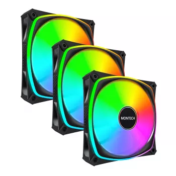 MONTECH RX120 PRO negro 120mm ARGB pack de 3