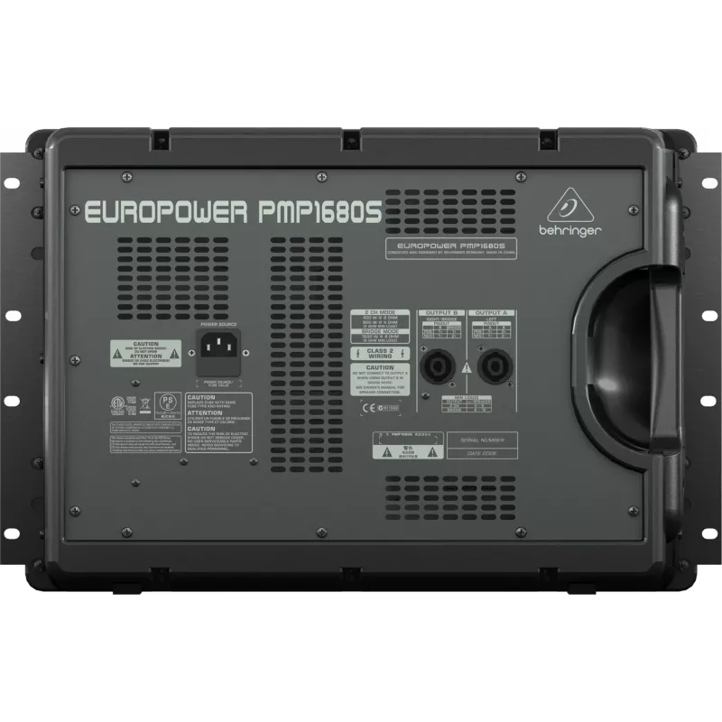 Behringer PMP1680S mezclador de audio 10 canales 10 - 200000 Hz negro