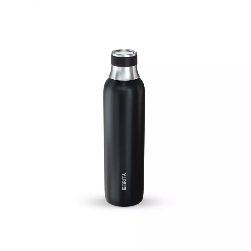 Botella de carbonatación BRITA 650 ml, acero inoxidable, negra, apta para lavavajillas