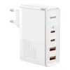 Cargador de viaje Baseus GaN2 Pro Quick 2x USB + 2x USB-C, 100W, EU (Blanco)