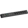 Regleta de enchufes Bachmann CONNECTUS con 6 tomas CEE7/3, 1 GVS, 1 interruptor, cable de 2,0 m, conector CEE7/7, negro
