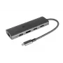 Alcasa HUB-C001A hub de interfaz USB Type-C 5000 Mbit/s antracita