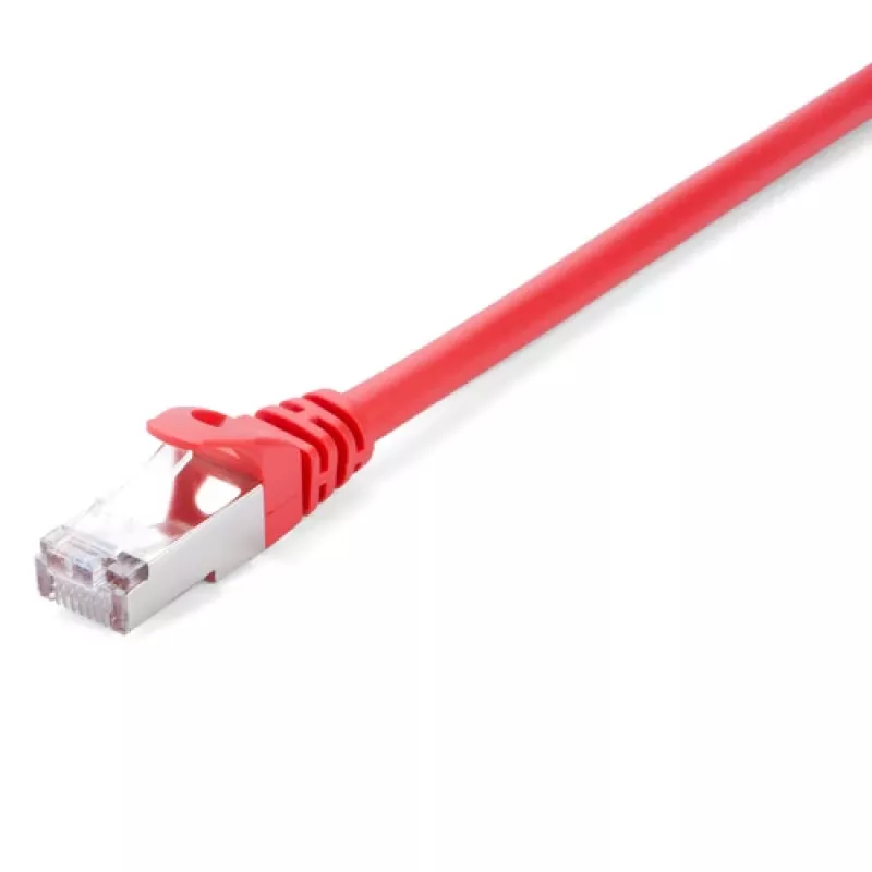 Cable de red V7 rojo Cat6 blindado RJ45 conector macho a RJ45 conector macho 10m rojo
