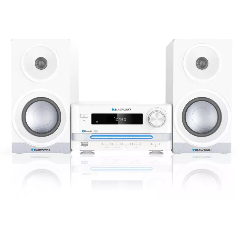 Microcadena de audio para el hogar BLAUPUNKT MS16BT 15 W, CD/USB/MP3, Bluetooth, FM RDS, blanca
