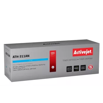 Tóner Activejet ATH-311AN (sustituto de Canon, HP 126A CRG-729C, CE311A; Premium; 1000 páginas; cian)