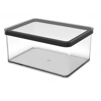 Recipiente de almacenamiento de alimentos rotho Loft 2,25 l modelo 1161008080, cubeta de tecnopolímero transparente hermética