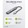 Hub USB Goobay Slim de 4 puertos, USB-C™ a USB-A, USB 3.2 (74457)