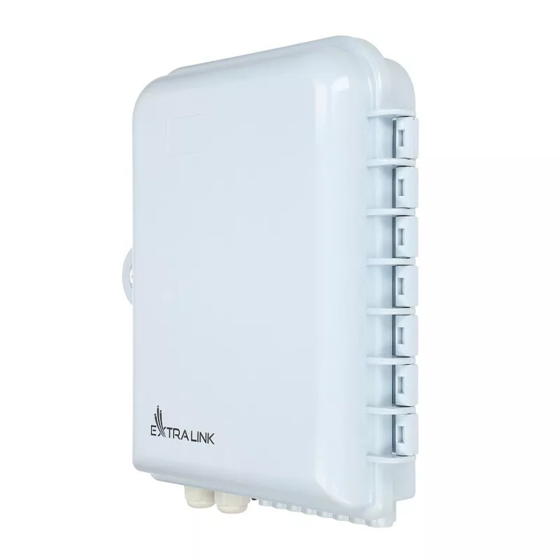 Caja de terminación de fibra óptica Extralink Emma 16 hilos blanca