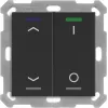 MDT BE-TAL55T206.C1 KNX Pulsador Light 55 2 canales RGBW sensor de temperatura negro mate persiana/interruptor 1 (BE-TAL55T206.C1)